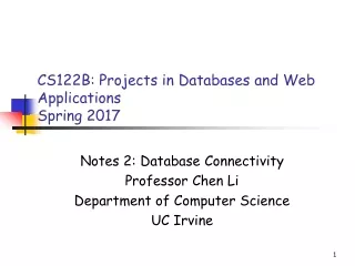 CS122B: Projects in Databases and Web Applications Spring 2017