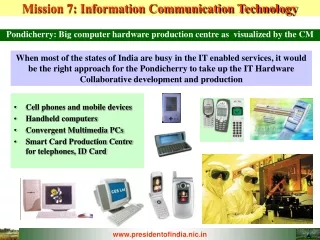 Mission 7: Information Communication Technology