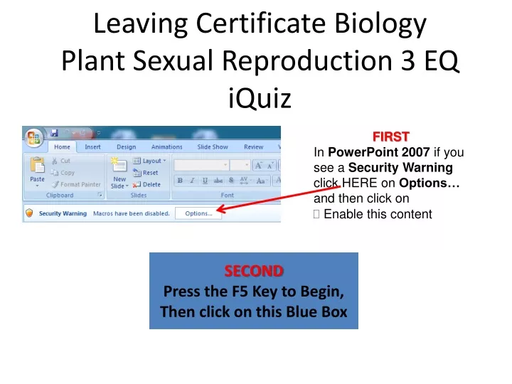 leaving certificate biology plant sexual reproduction 3 eq iquiz
