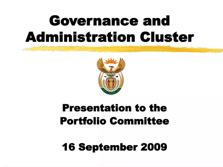 governance and administration cluster