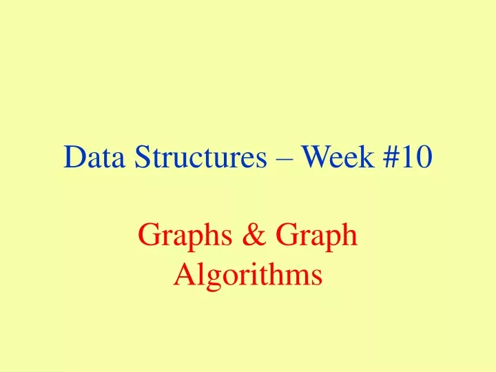 data structures week 10