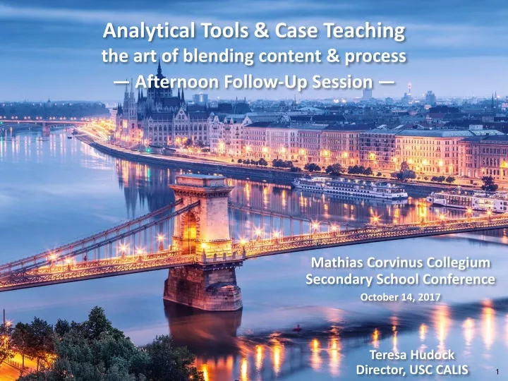 analytical tools case teaching