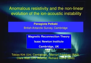 Anomalous resistivity and the non-linear evolution of the ion-acoustic instability