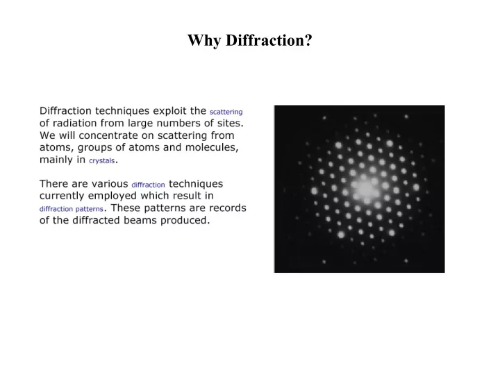 why diffraction