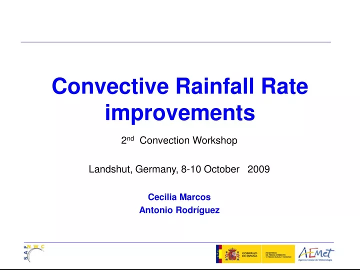 convective rainfall rate improvements