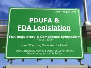 PDUFA &amp;  FDA Legislation