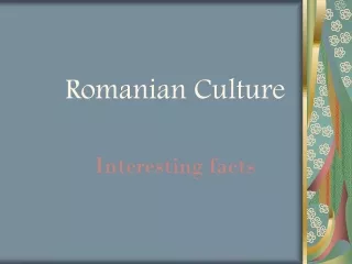 Romanian Culture