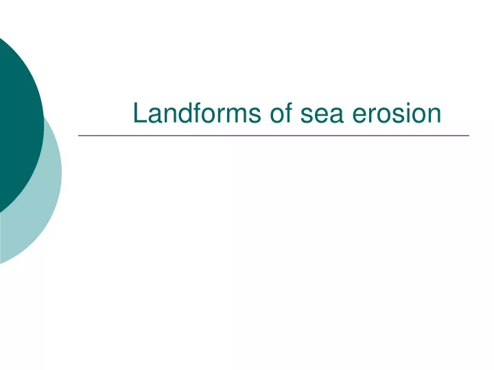 landforms of sea erosion