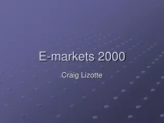 E-markets 2000