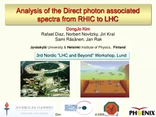 Analysis of the Direct photon associated spectra from RHIC to LHC