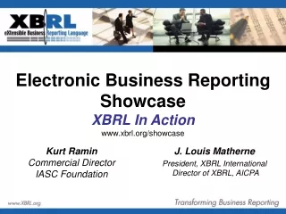 Electronic Business Reporting Showcase XBRL In Action xbrl/showcase