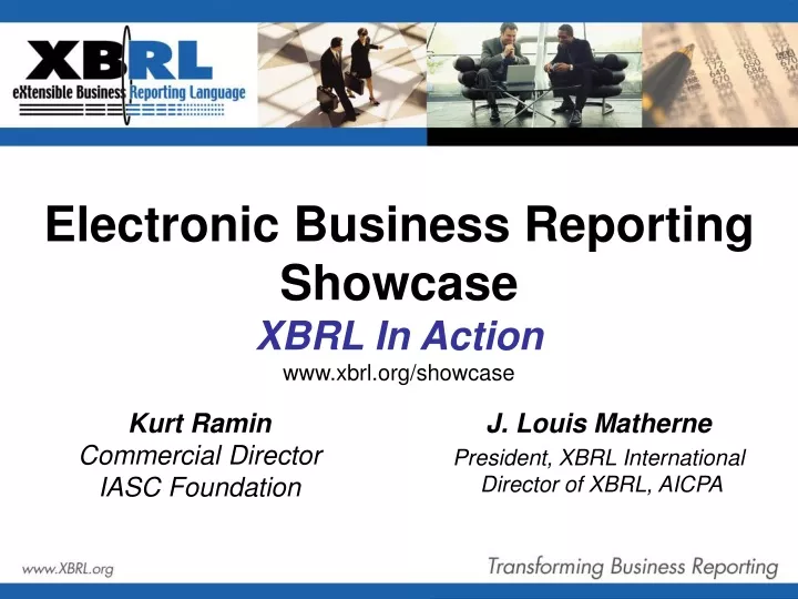 electronic business reporting showcase xbrl in action www xbrl org showcase