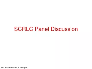 SCRLC Panel Discussion