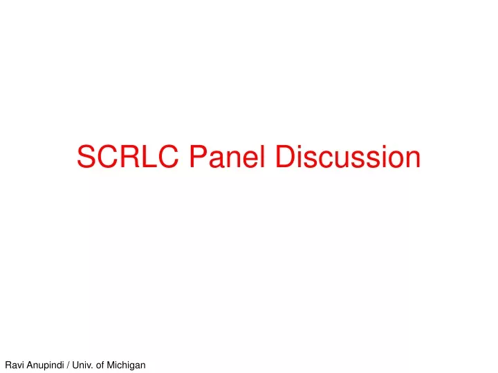 scrlc panel discussion