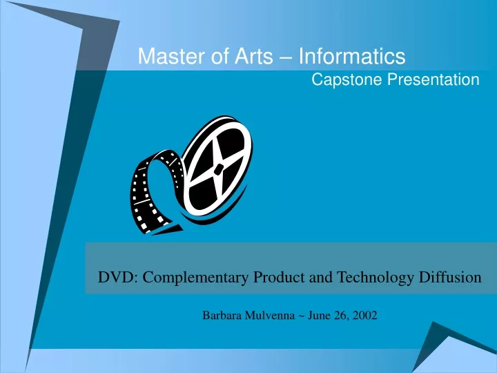 master of arts informatics capstone presentation