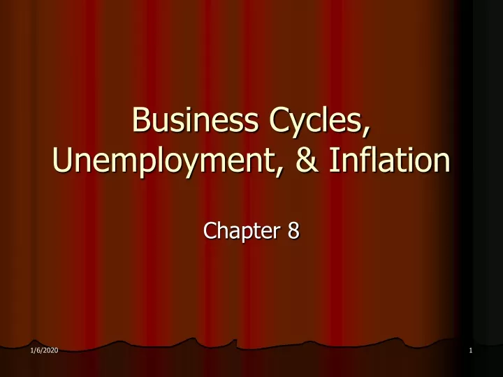 business cycles unemployment inflation
