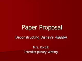Paper Proposal