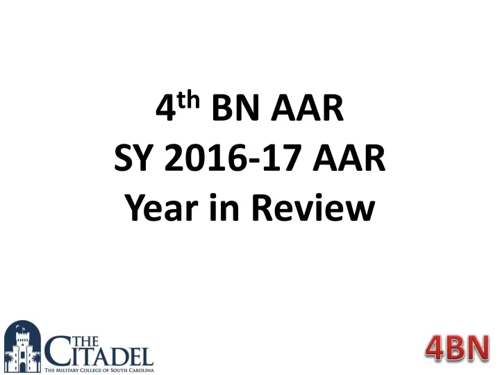 4 th bn aar sy 2016 17 aar year in review