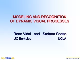 MODELING AND RECOGNITION OF DYNAMIC VISUAL PROCESSES