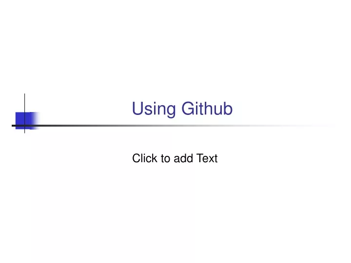 using github