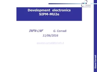 Development   electronics SIPM- MU2e