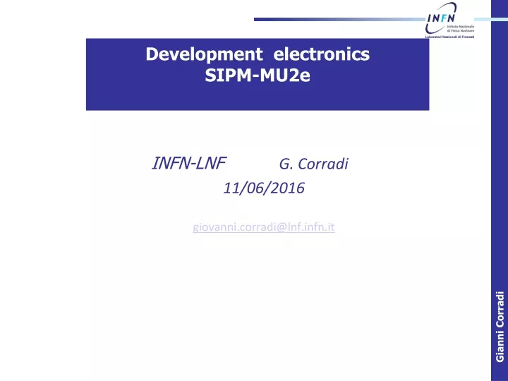development electronics sipm mu2e