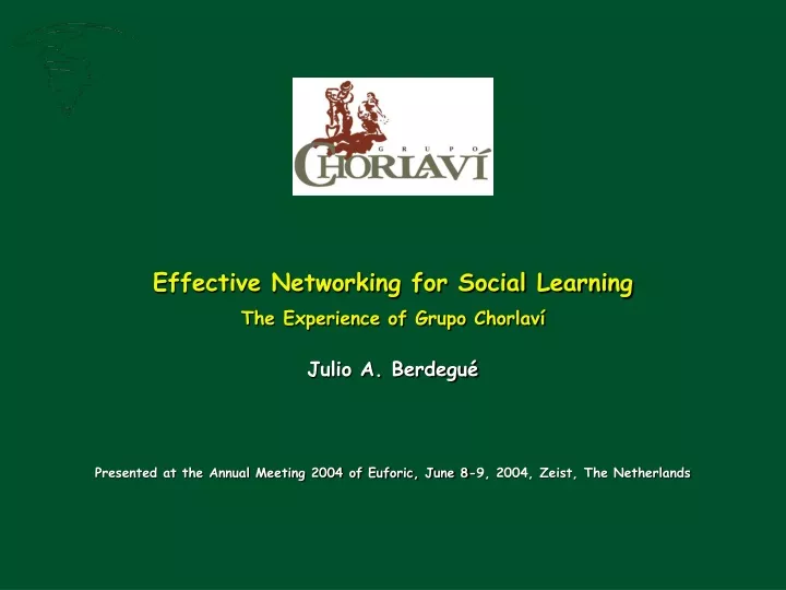 effective networking for social learning