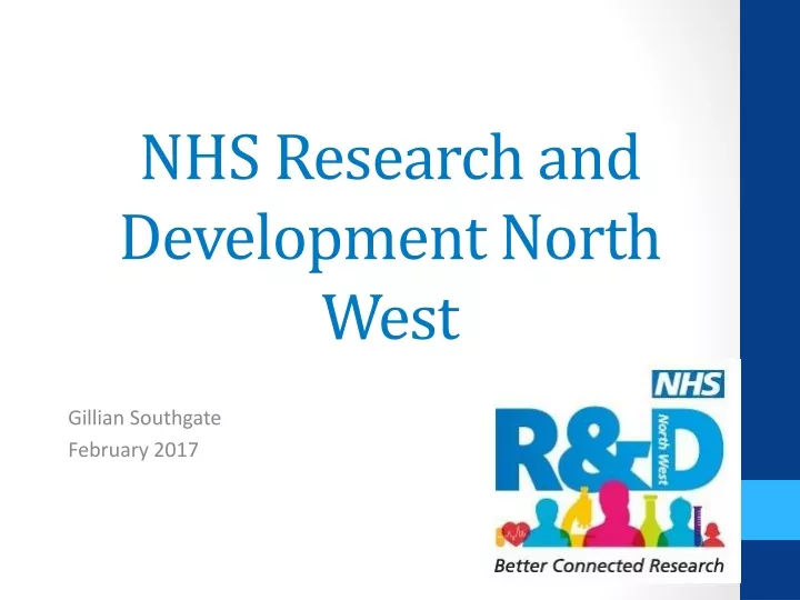 nhs research and development north west