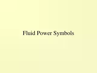 Fluid Power Symbols