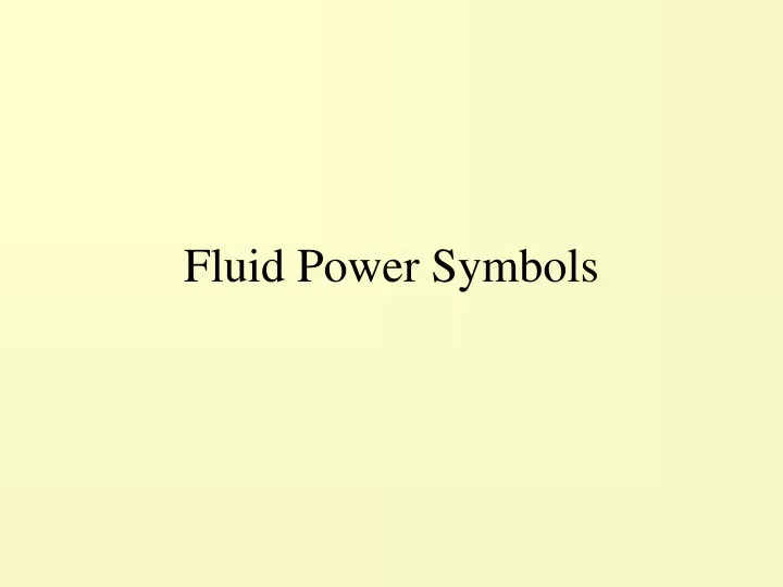 fluid power symbols