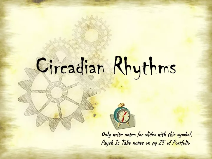 circadian rhythms