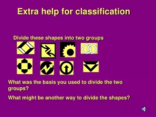 Extra help for classification