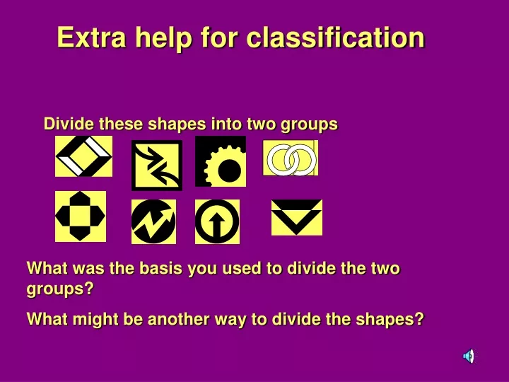 extra help for classification