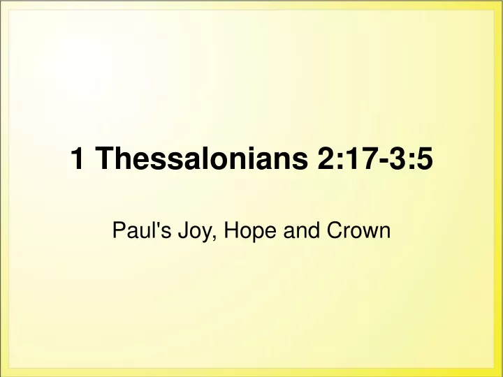 1 thessalonians 2 17 3 5