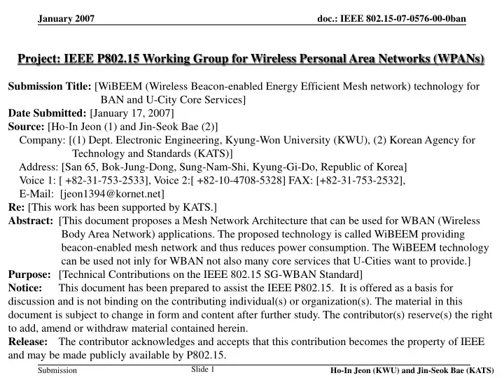 project ieee p802 15 working group for wireless