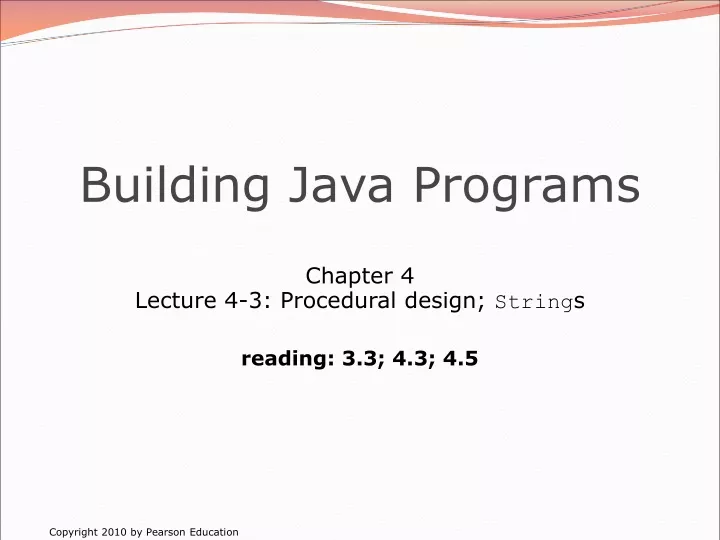 building java programs