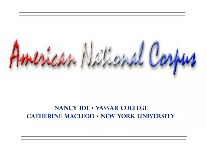 nancy ide vassar college catherine macleod new york university