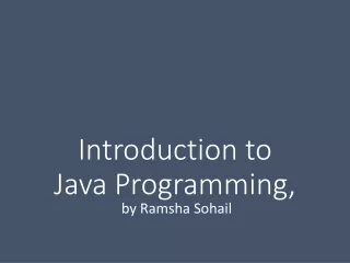 Introduction to Java Programming,