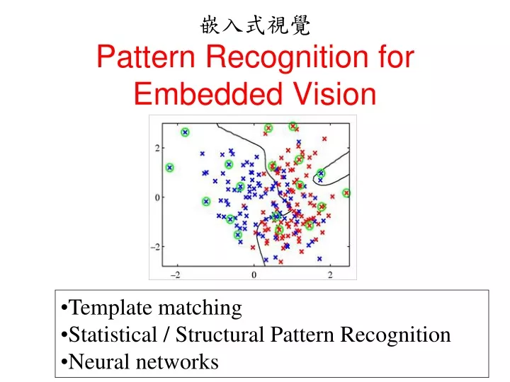 pattern recognition for embedded vision