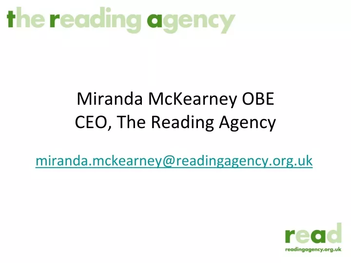 miranda mckearney obe ceo the reading agency