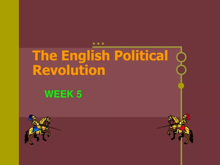 the english political revolution