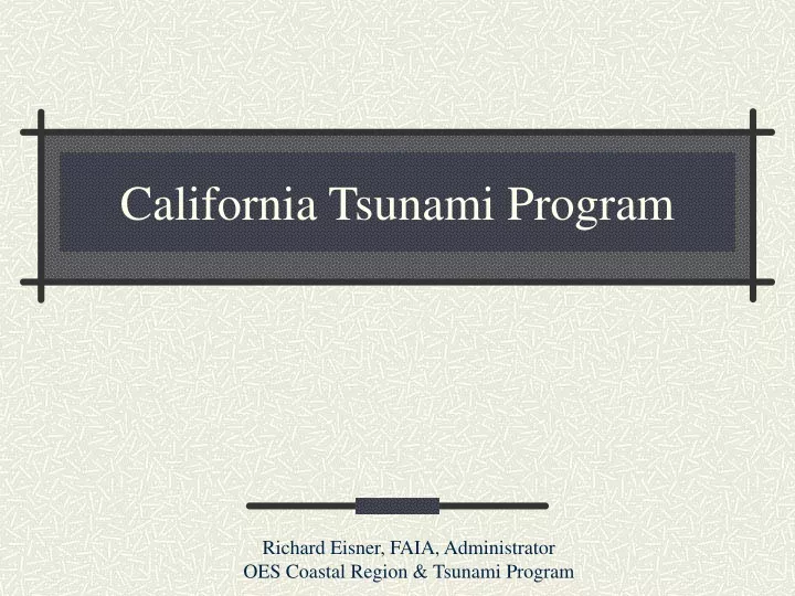 california tsunami program