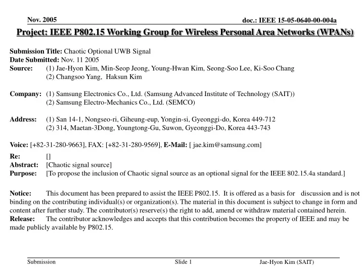 project ieee p802 15 working group for wireless