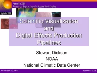 Scientific Visualization and Digital Effects Production Pipelines