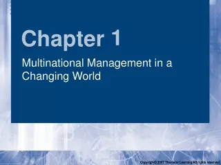 Multinational Management in a Changing World