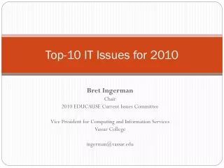 Top-10 IT Issues for 2010