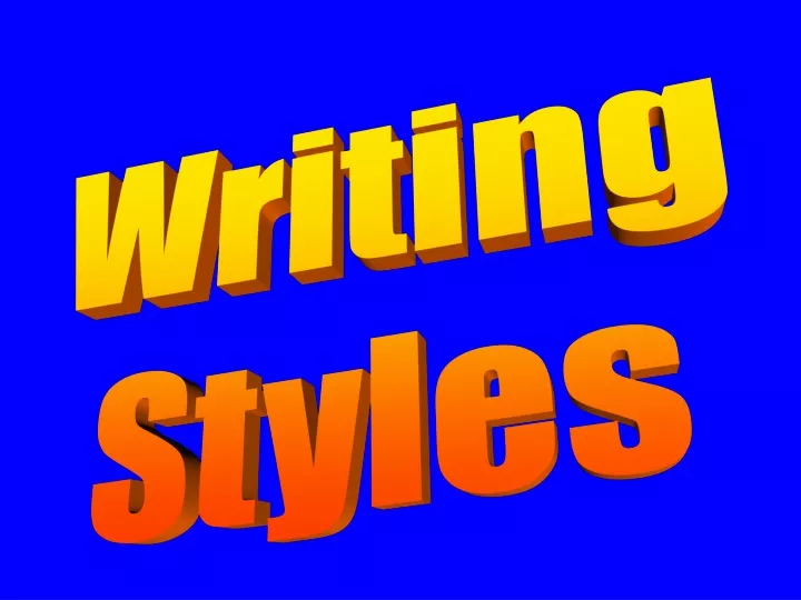 writing styles