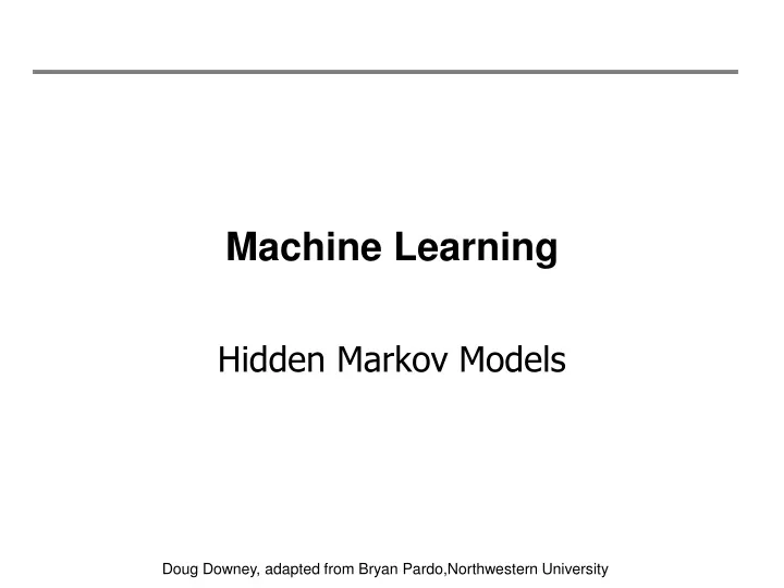 machine learning