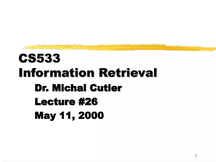cs533 information retrieval
