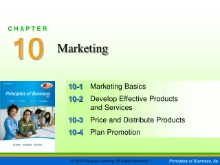 10-1	 Marketing Basics 10-2	 Develop Effective Products and Services